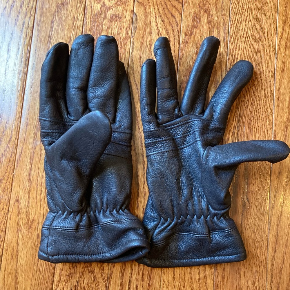 Genuine men’s insulated thinsulate deer skin leather gloves brown size M